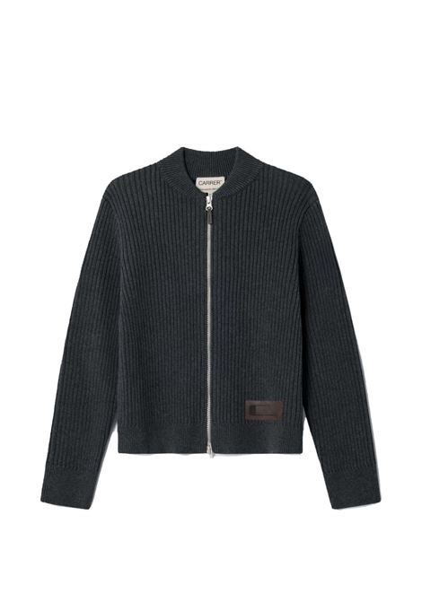 giacca cardigan ash knit bomber uomo grigio CARRER | ASH KNIT BOMBERGREY